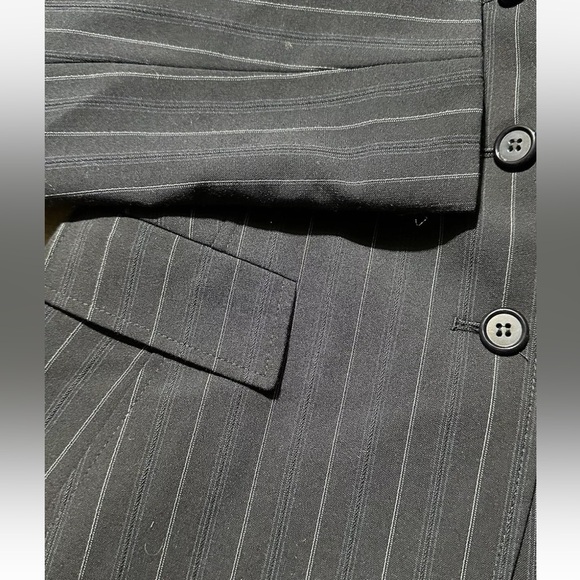 Antonio Melani - NWOT - Women's Black Pin Stripe Work Suit Jacket Tapered Sz 4 - Picture 5 of 6